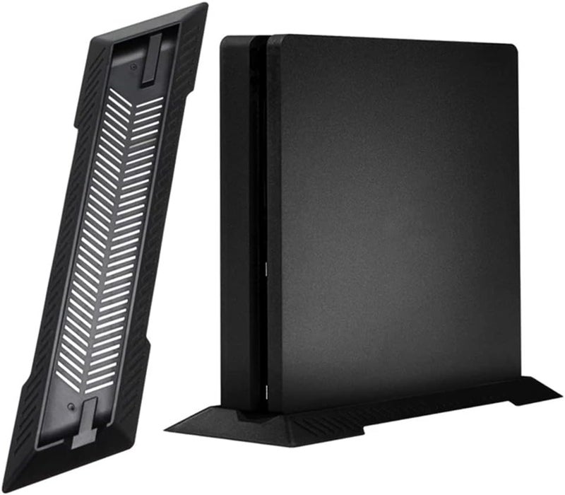CHENXIN Vertical Stand for PS4 Slim, Built-in Cooling Vents and Non-Slip Feet Steady Base Mount Holder for PlayStation 4 Slim Console, Black - Image 1